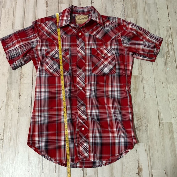 Wrangler Red Plaid Men's Shirt Small - Picture 3 of 7